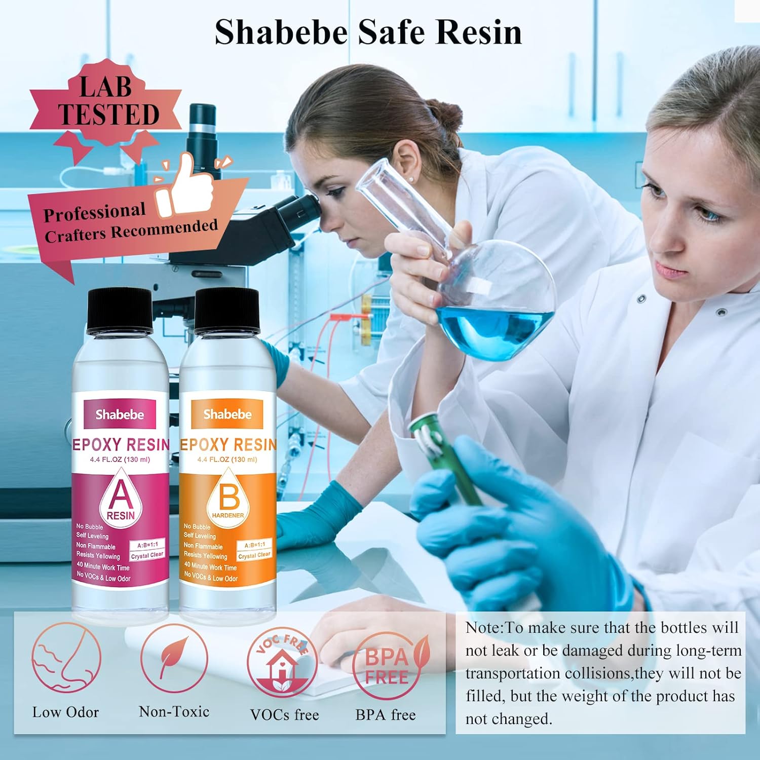 Epoxy Resin, 8.8OZ Epoxy Resin Crystal Clear, Not-Yellowing No-Bubble, Self Leveling Easy Pour/Mix 1:1 Casting Kit &