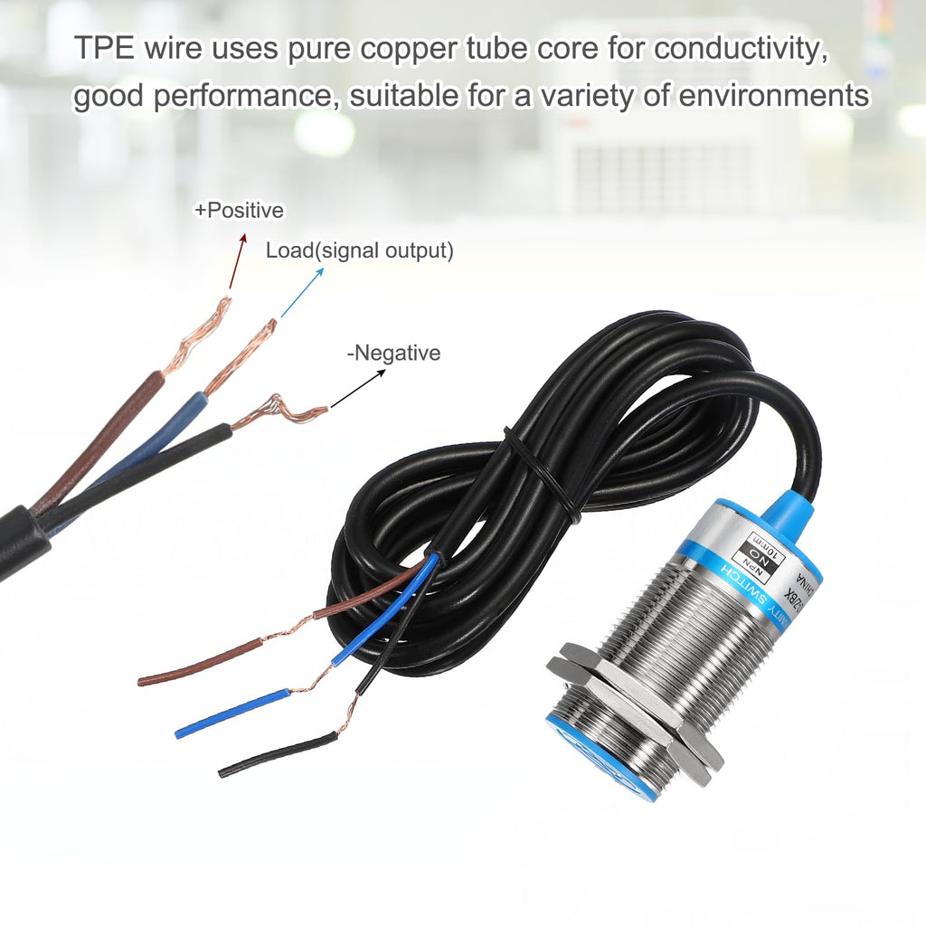 MECCANIXITY Inductive Proximity Sensor, NPN NO M30 10mm Approach Sensor
