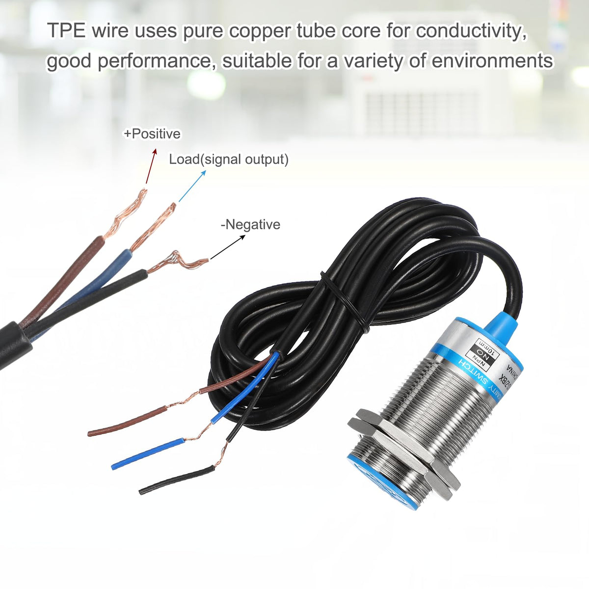 MECCANIXITY Inductive Proximity Sensor, NPN NO M30 10mm Approach Sensor
