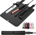 Large Heat Resistant Silicone Mat for Hair Tools: Curling Iron, Flat Iron, Hair Straightener - Portable Hair Styling
