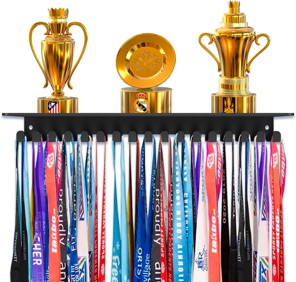 Medal Hanger Ribbon Holder Wall Metal Rack Organizer Awards Ribbon Cheer Gymnastics Soccer Runner Medals