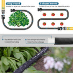 4-Pack Flat Soaker Hose 25FT for Garden Beds Linkable