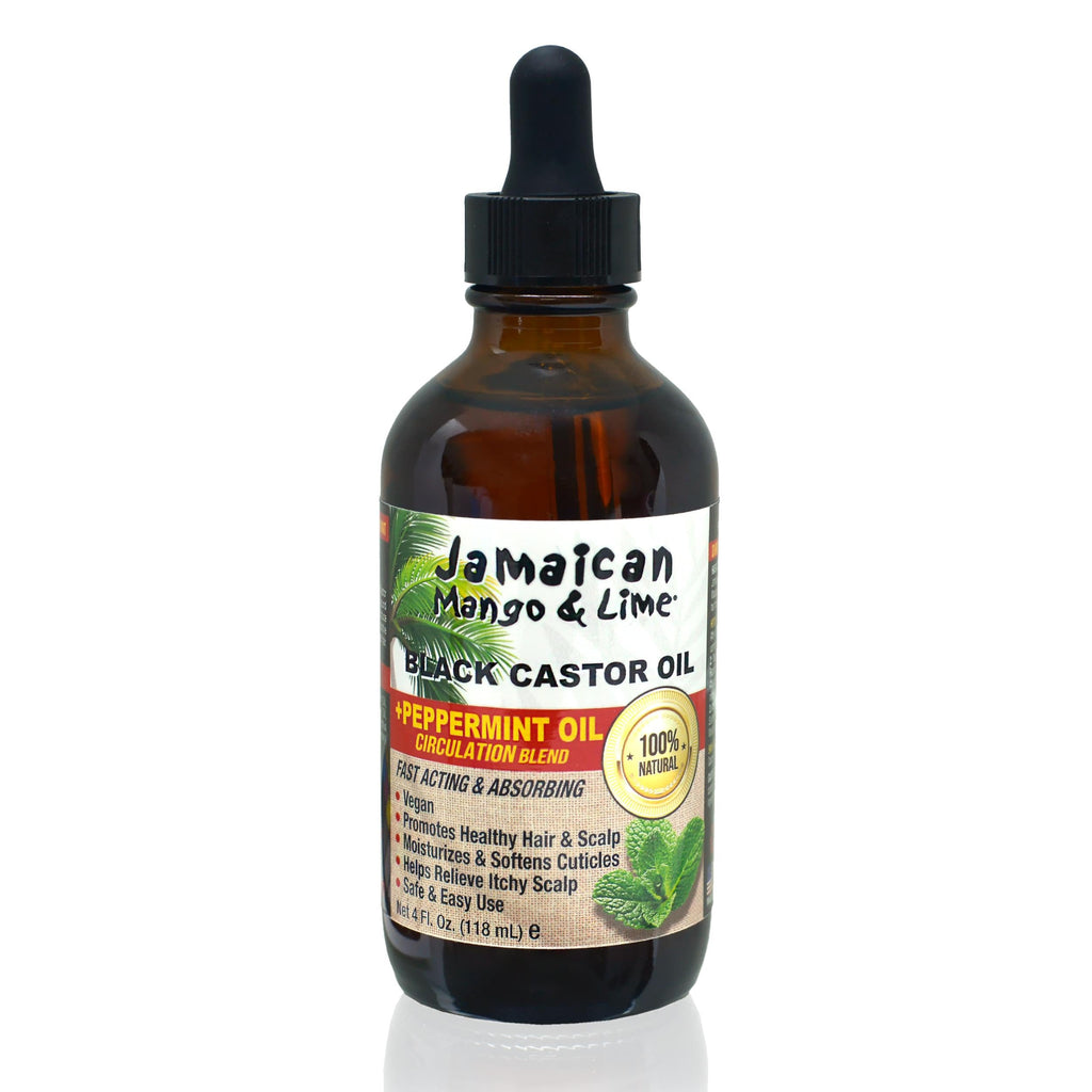 Black Castor oil, Peppermint, 4 Fl Oz