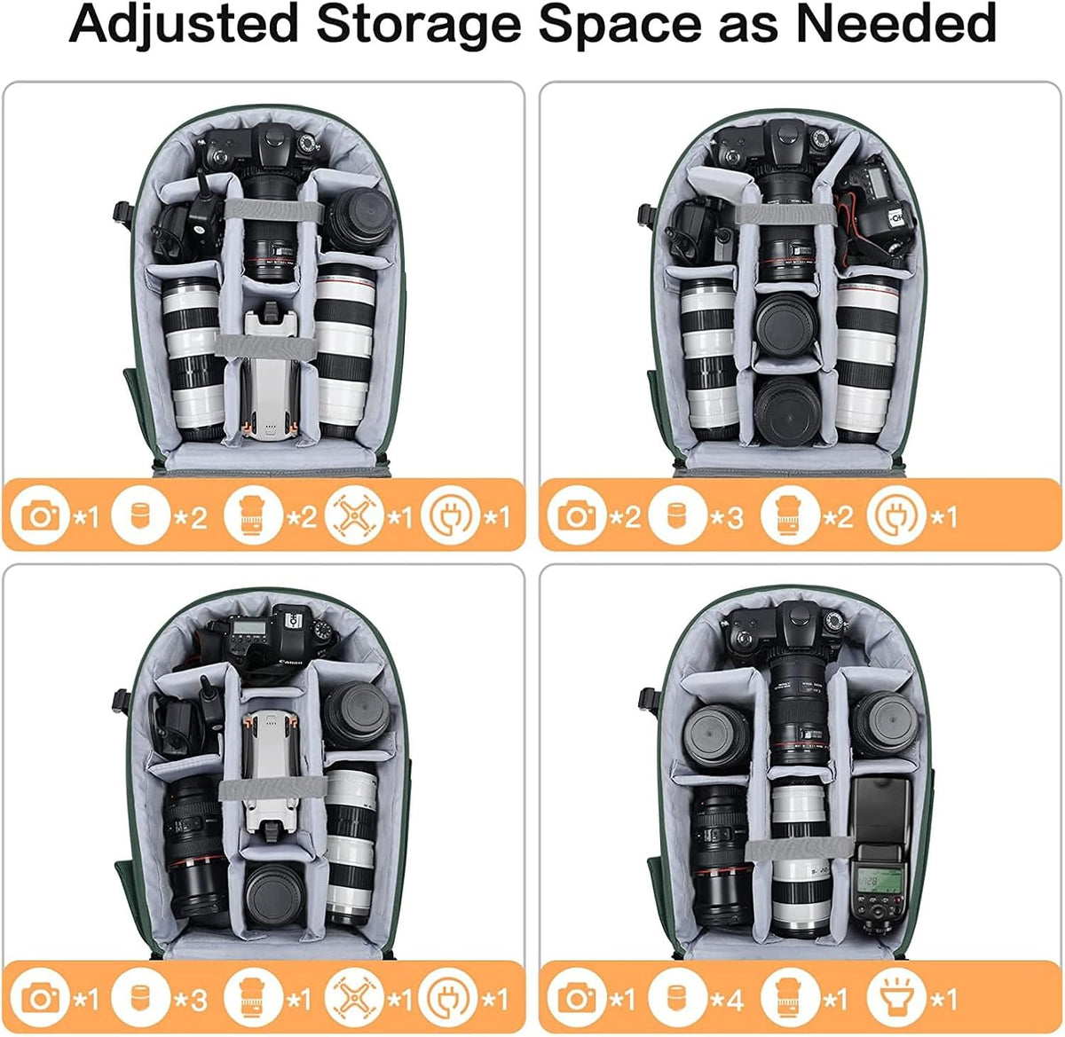 Camera Backpack, DSLR/SLR/Mirrorless Photography Camera Bag | 15-16 inch Waterproof Hardshell Case with Tripod