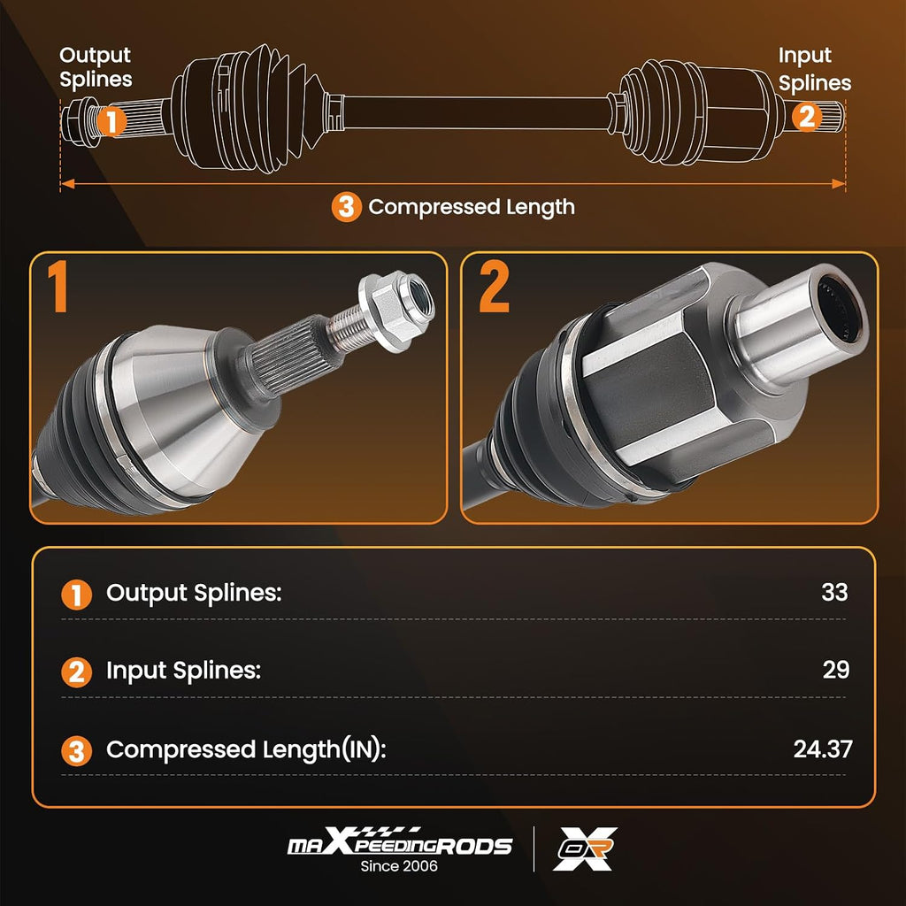 maXpeedingrods Front Left or Right CV Axle Shaft for Ram 1500 1500 Classic
