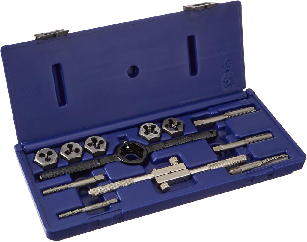 Irwin Industrial Tools 24612 Fractional Tap and Hex Die Set, 12-Piece