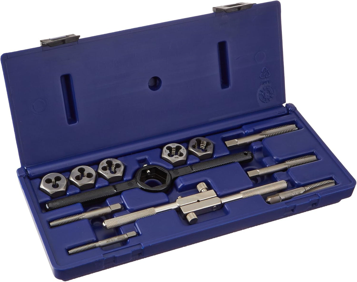 Irwin Industrial Tools 24612 Fractional Tap and Hex Die Set, 12-Piece