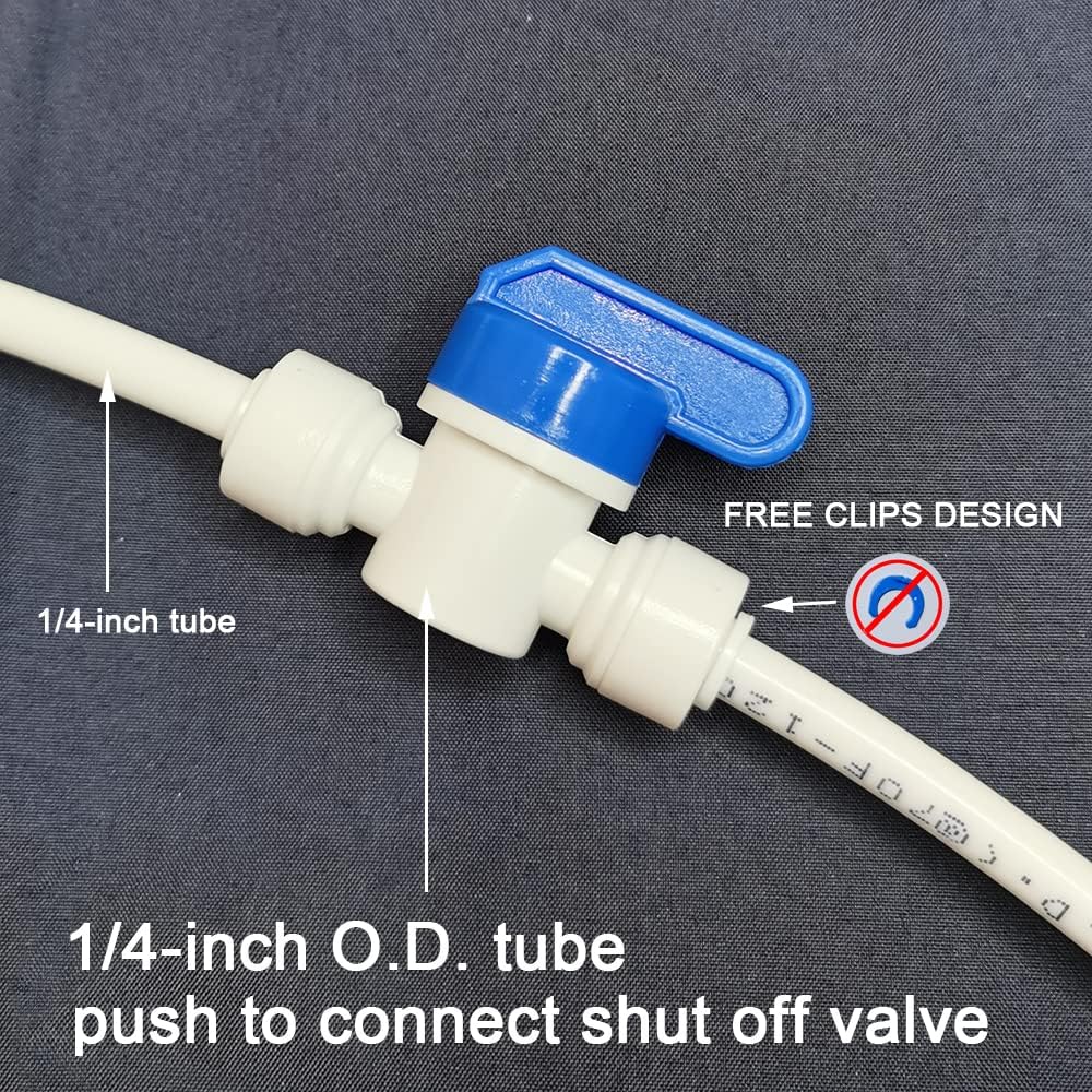 Malida 1/4 Inch O.D. Quick Connect Ball Valve, Pack of 5