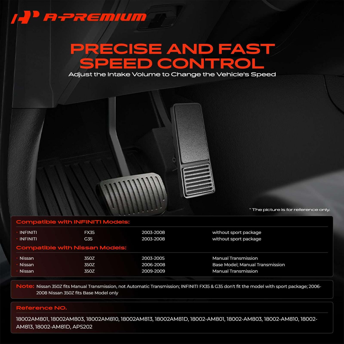A-Premium Accelerator Pedal with Position Sensor Assembly
