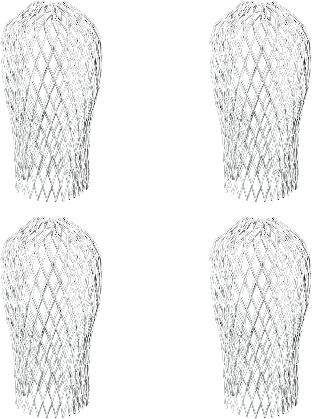 4-Pack 3.5" Expandable Aluminum Downspout Gutter Guards - Leaf & Debris Filter Strainers to Prevent Blockages, Fits