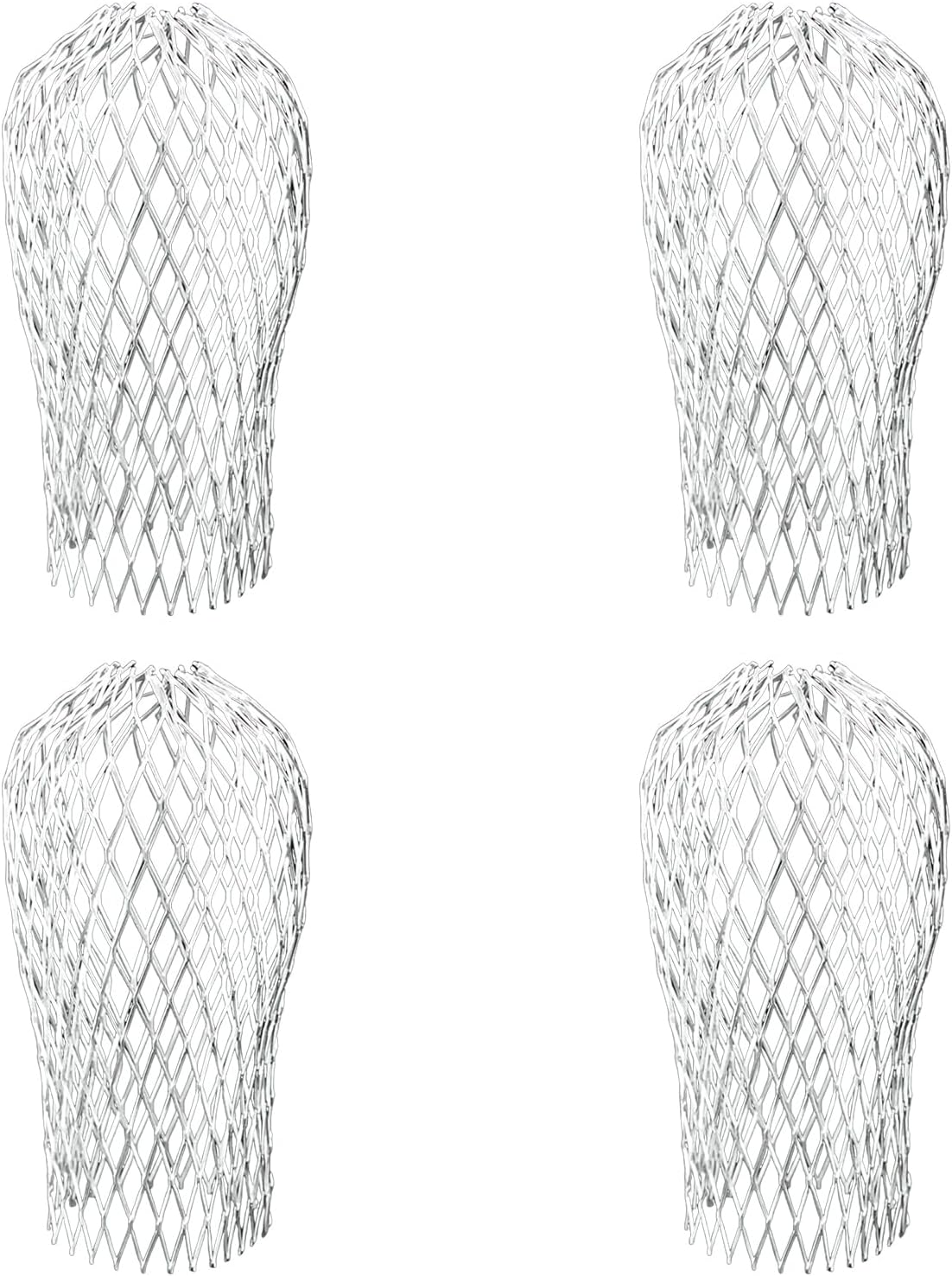 4-Pack 3.5" Expandable Aluminum Downspout Gutter Guards - Leaf & Debris Filter Strainers to Prevent Blockages, Fits