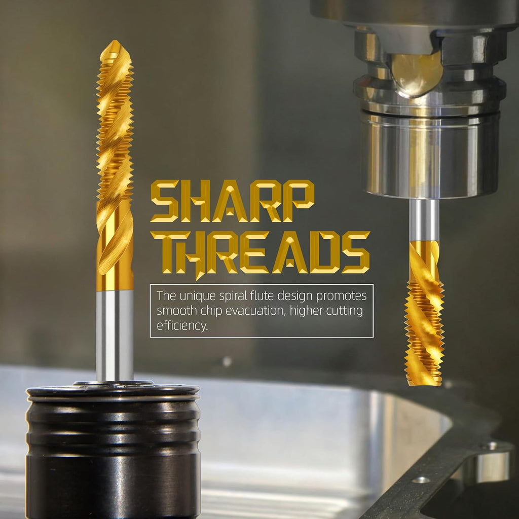 5/16"-18 UNC Spiral Flute Thread Tap,Thread Milling Tap for Metal