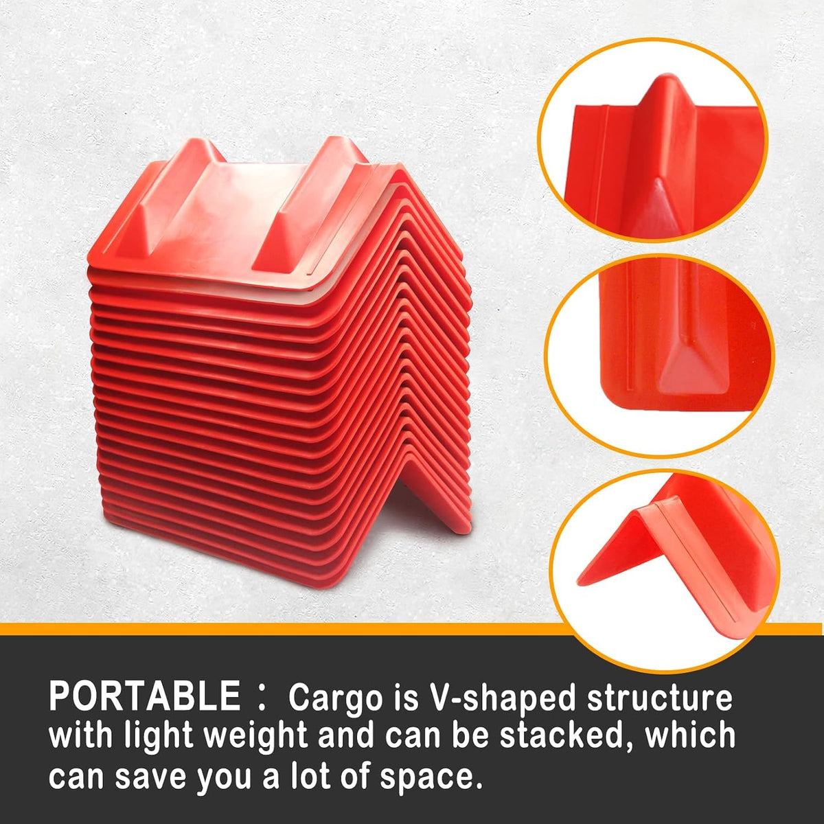 ENJ 20 Pack Flatbed Edge Protectors for Cargo Loads Corner Protectors Flatbed Used Together with Webbing to Protect