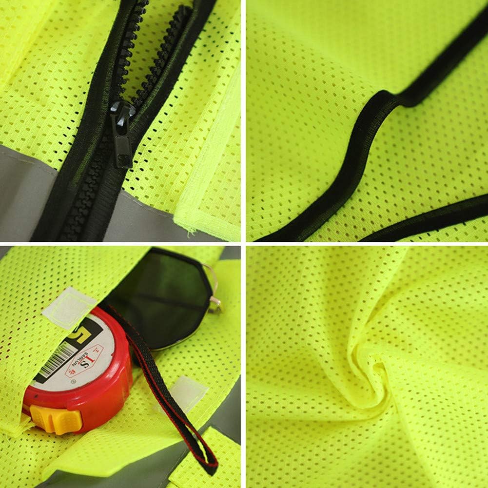 Reflective Safety Vest for Men & Women High Visibility Class 2 Vest with Pockets Meets ANSI Standards