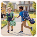 Kids Backpack for Boys 4-8 with Lunch Box Elementary Kindergarten Preschool School Backpack 15'' Fit Folders Bottles