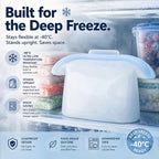 Silicone Food Storage Bags, Reusable, High-Temperature Resistant, Leak-Proof Upright Freezer Bags, Microwave and