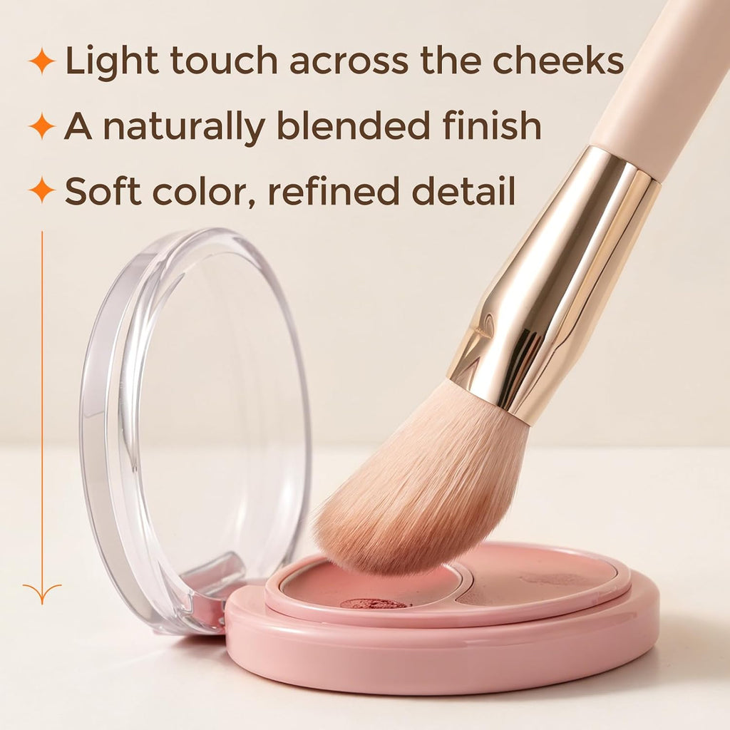 Liquid Blush Brush for Cheeks Makeup, Angled Foundation Brush