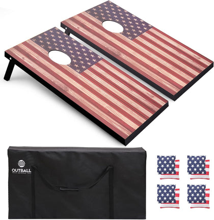 Cornhole Set 4x2 and 3X2 Regulation Size Corn Holes Sets with Carrying Bags & 8 Bean Bags Cornhole Boards Bean Toss