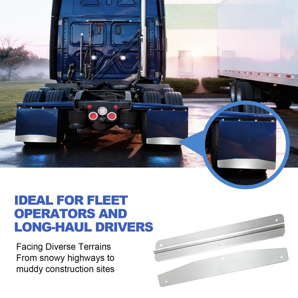 24 Inch Mud Flap Weights Pair with Backing Plates, 8 Pieces