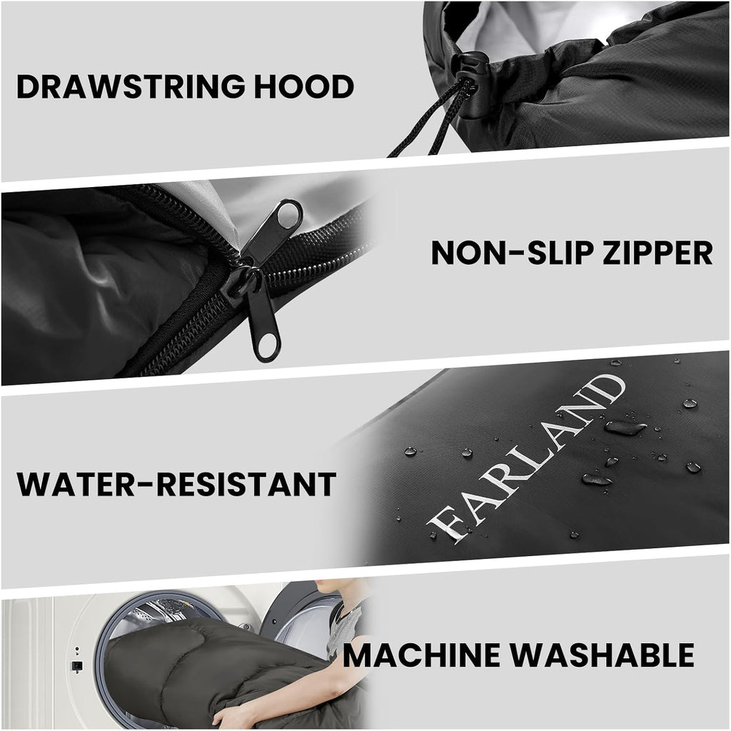 Sleeping Bags for Adults, 3-4 Season, Lightweight, Camping | Camping, Water-resistant,Compression sack, Breathable