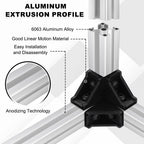 uxcell 2Pcs 150mm 3030 Aluminum Extrusion Profile, Anodized Linear Rail