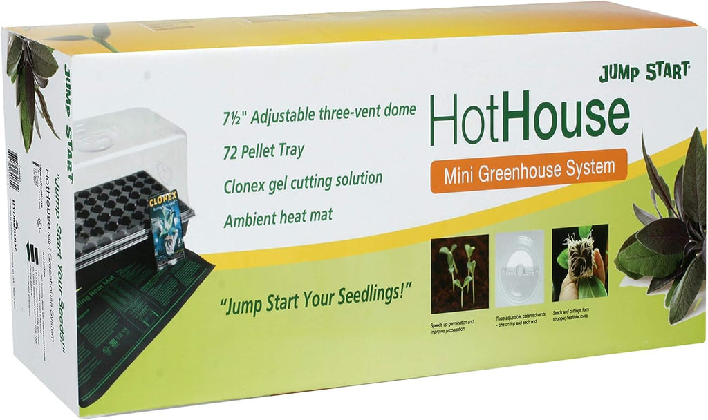CK64060 120V 17W Germination Hot House with Heat Mat, Watertight Tray, Cell Insert and 7" Humidity Dome | Watertight