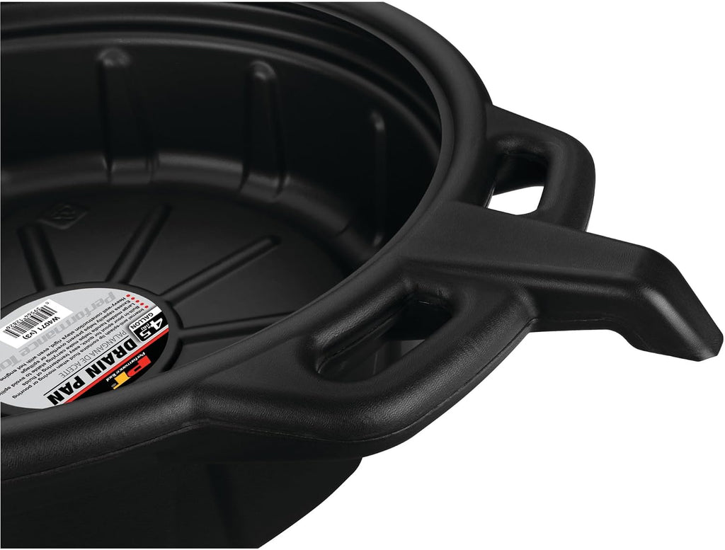 Performance Tool W4071 4.5 Gallon Black Oil Drain Pan