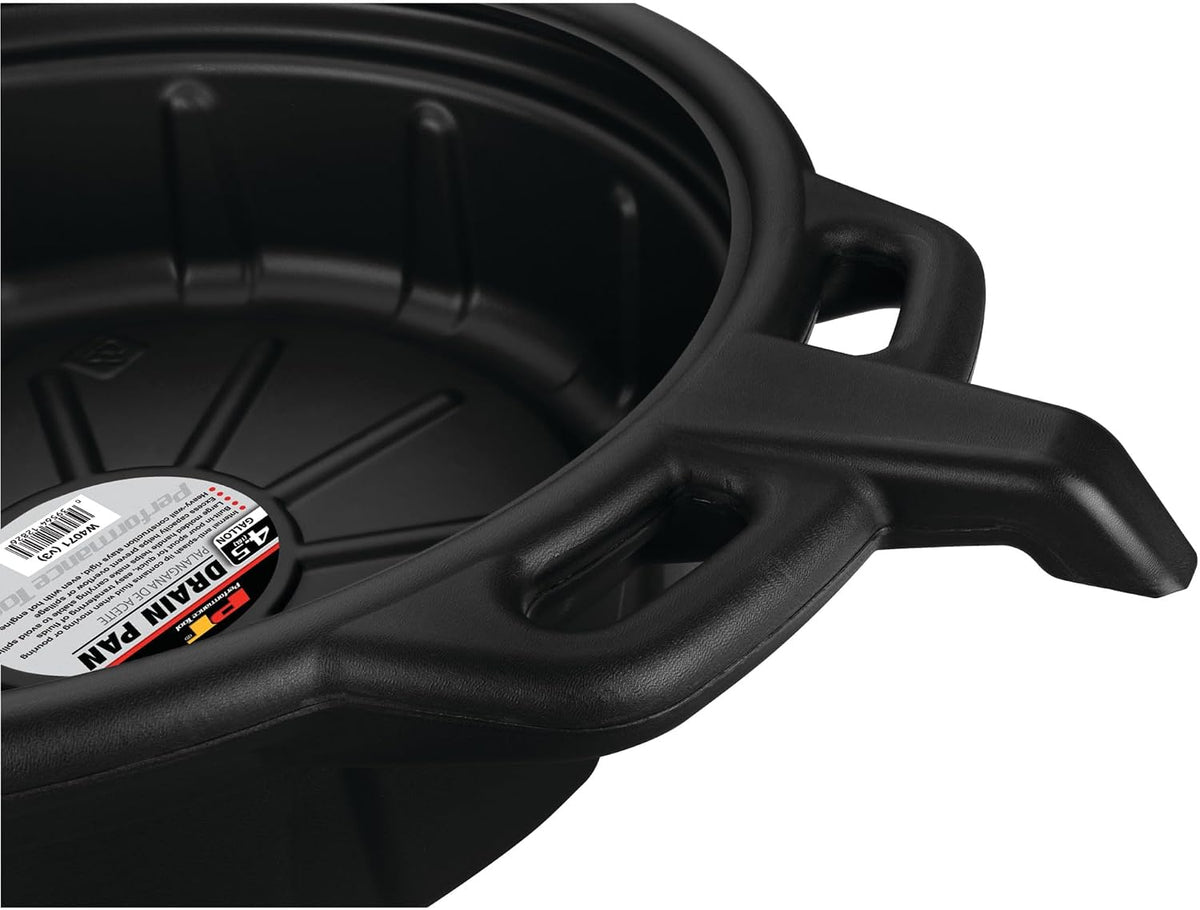 Performance Tool W4071 4.5 Gallon Black Oil Drain Pan