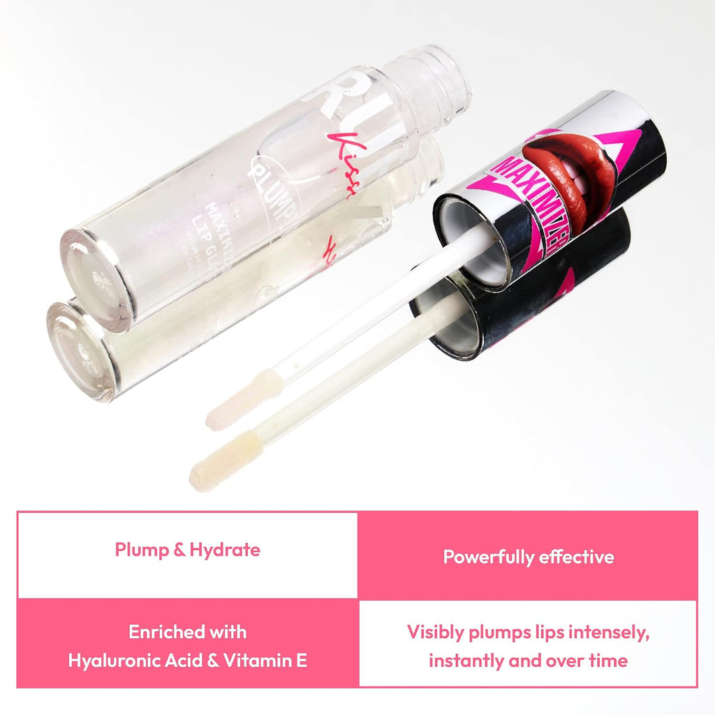 Hyaluronic Lip Gloss, High-Shine Volumizing Plumping Hydrating