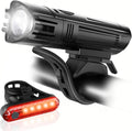 Ultra Bright USB Rechargeable Bike Light Set, Powerful Bicycle Front Headlight and Back Taillight, 4 Light Modes