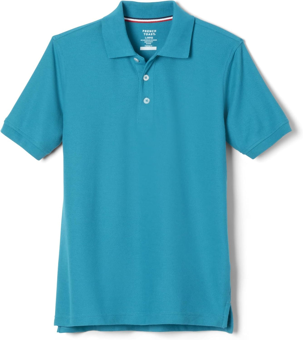 Short Sleeve Pique Polo Teal 3T