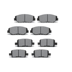 8PCS Front Rear Ceramic Brake Pads Kit for 2003-2008 Honda Pilot, Replace D914 D865