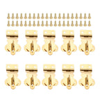 10Pcs Brass Solid Padlock Hasp, Mini Decorative Hasps with Screws