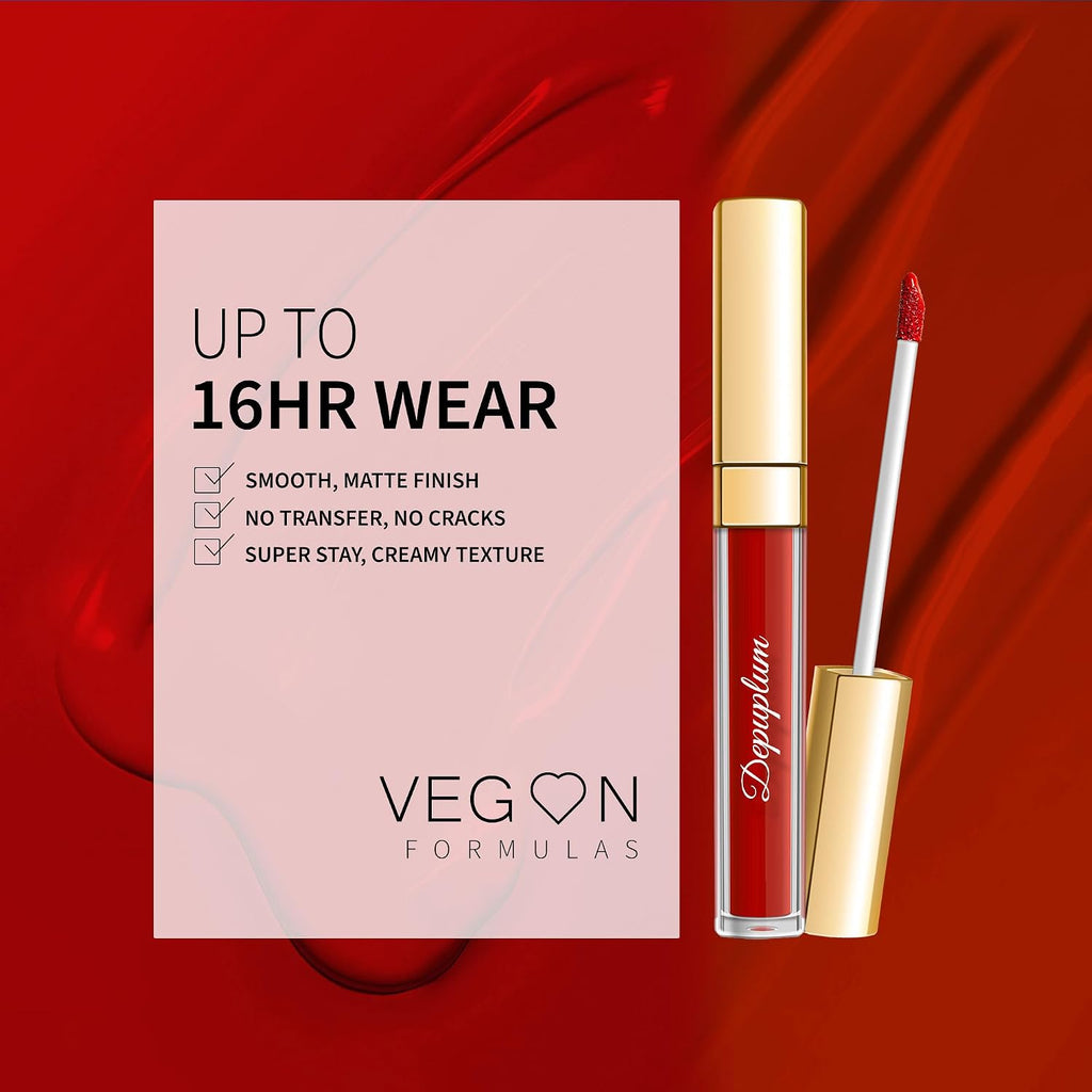 Dark Red Lipstick Matte for Women Colorstay Long Lasting Lipsticks