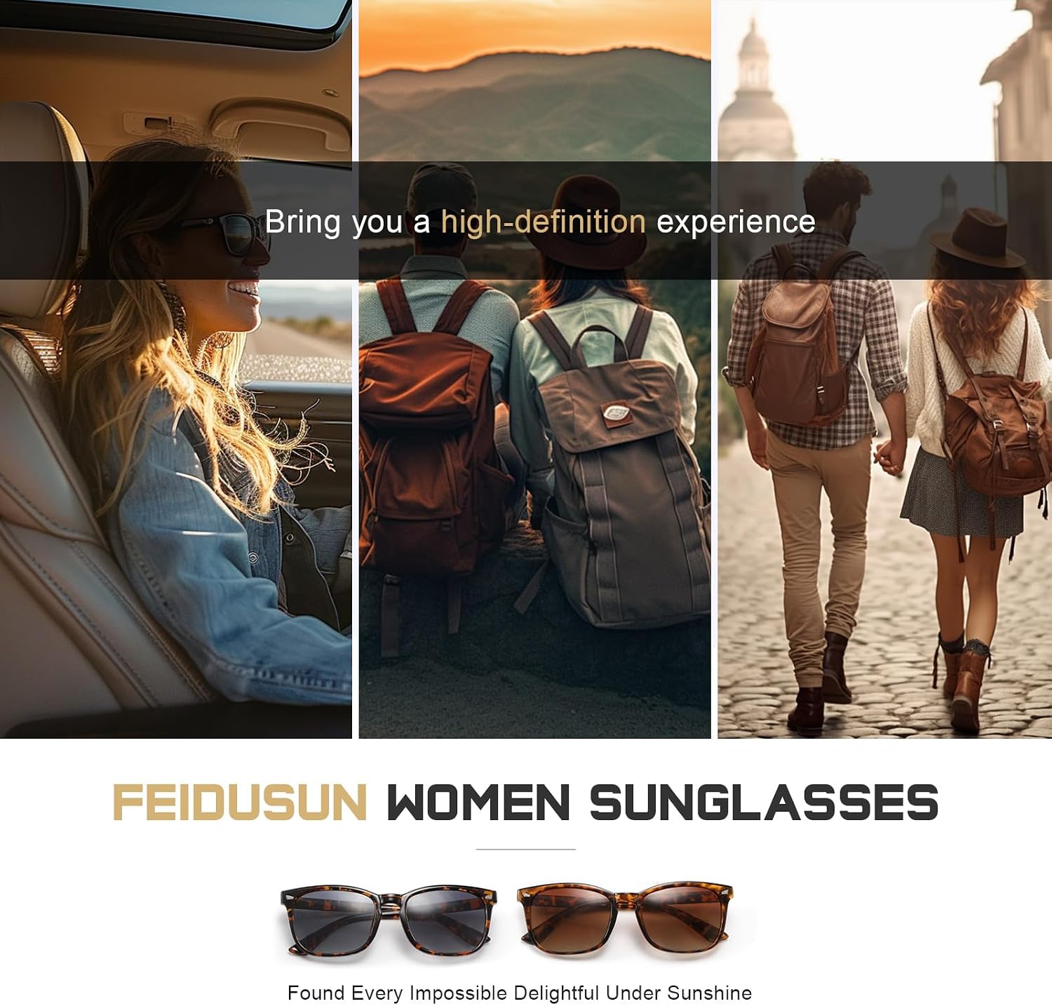 Polarized Sunglasses for Women and Men Classic Trendy Sun Glasses with UV Protection