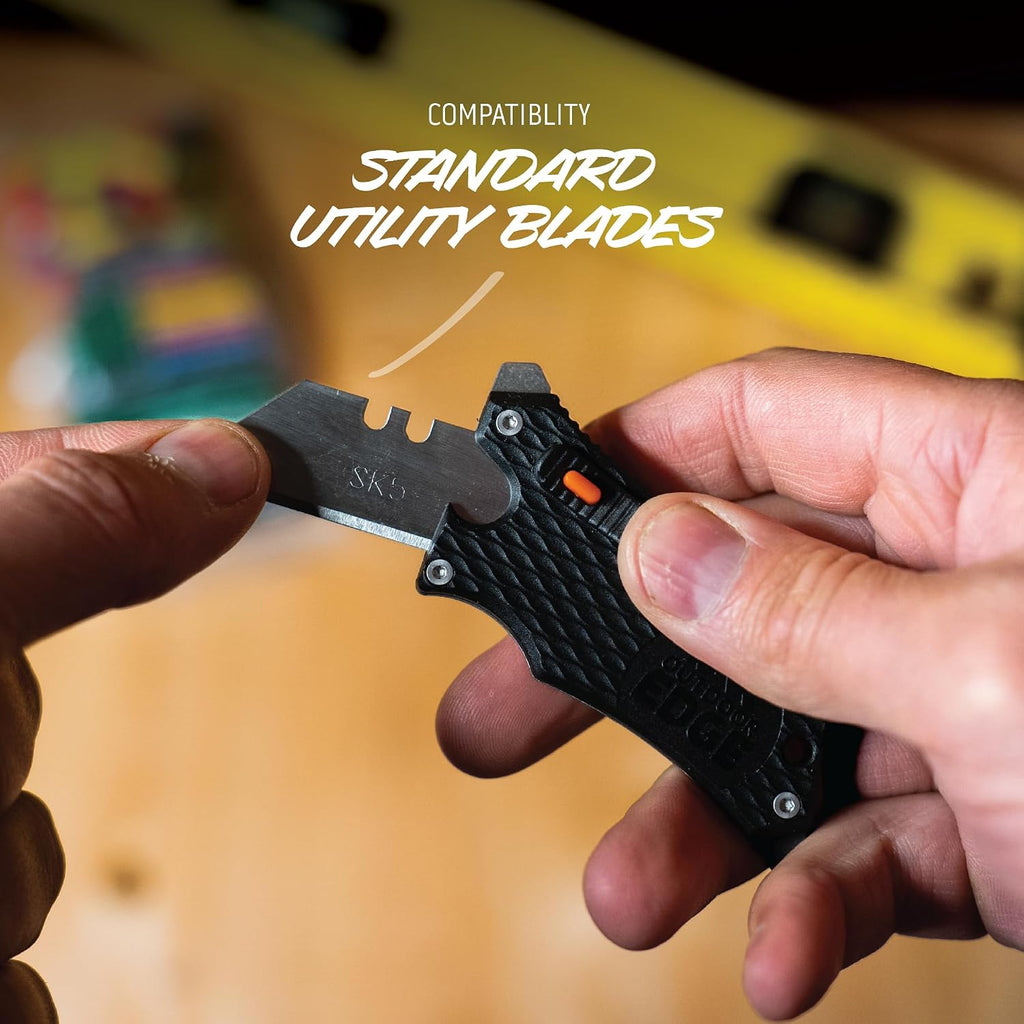 SlideWinder - Utility Knife Multitool with Standard Replaceable Razor Blade, Screwdrivers, Prybar, Bottle Opener and