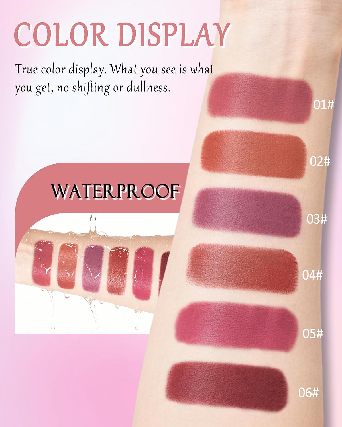 Matte Velvet Lipstick Long Lasting, Mauve Cream Smooth Lipstick for Women