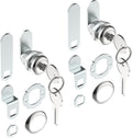 7/8" Cam Lock U 9943, for Drawers, Cabinets, File Boxes, 2 Sets | 7/8" Cylinder Lock , Fits Panels Up To 9/16" Thick