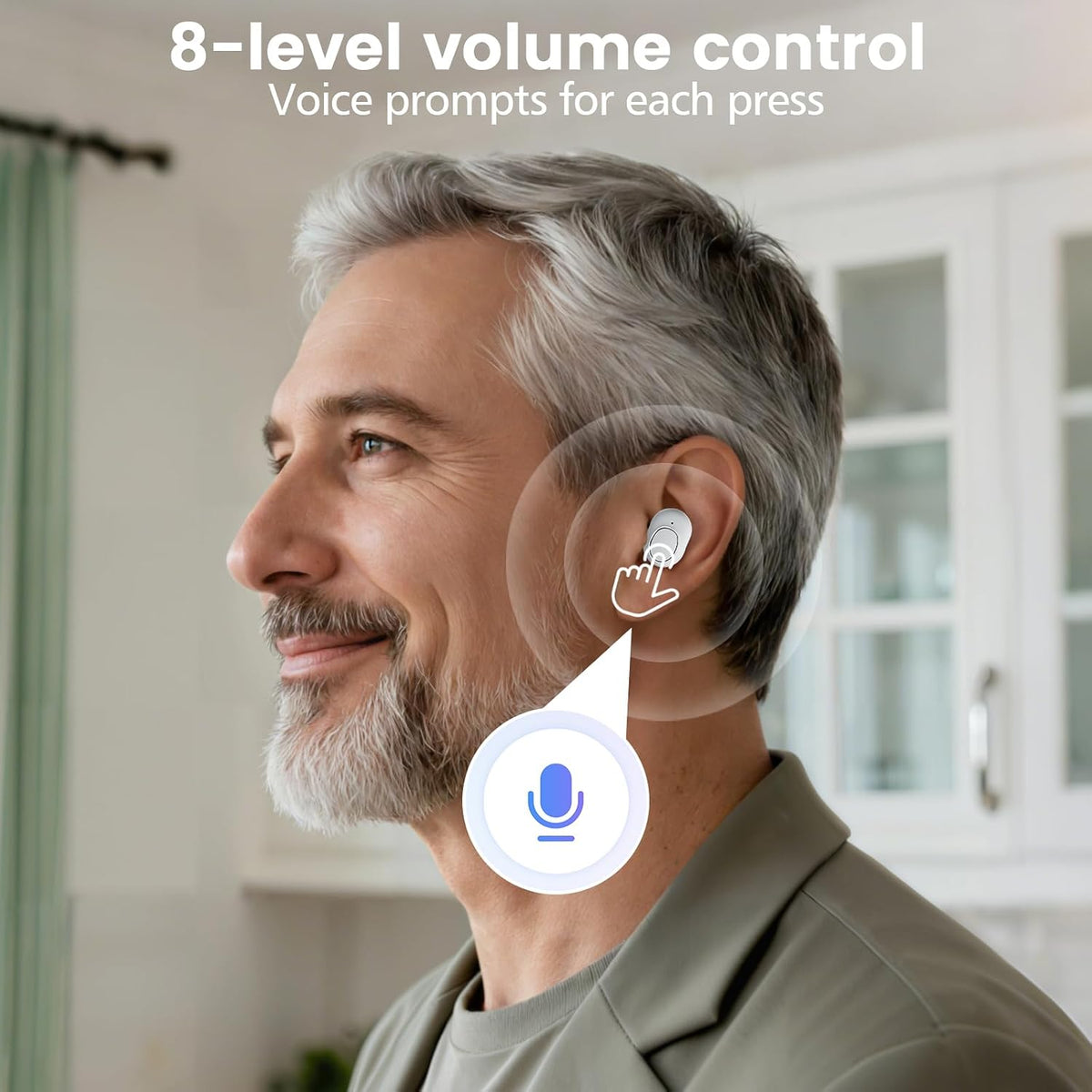 Rechargeable Bluetooth Hearing Aids for Seniors