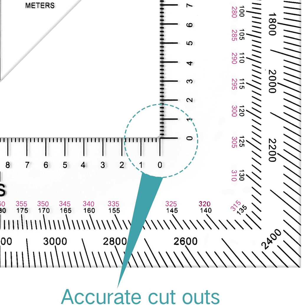 5 Inch Military Map Protractor Military Style Utm/mgrs Coordinate Scale Map Perfectly Cut Land Navigation Protractor