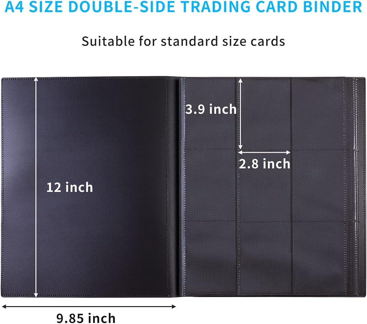 Card Binder, 360 Pockets Upgraded Trading Card Binders, Cards Collection Binder 9 Pocket, Side Loading Yugioh Binder