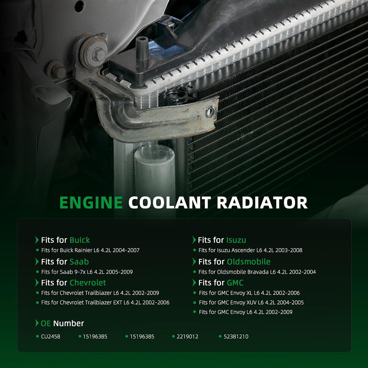 Coolant Radiator fits for Buick Rainier & Chevrolet Trailblazer & Saab 9-7x