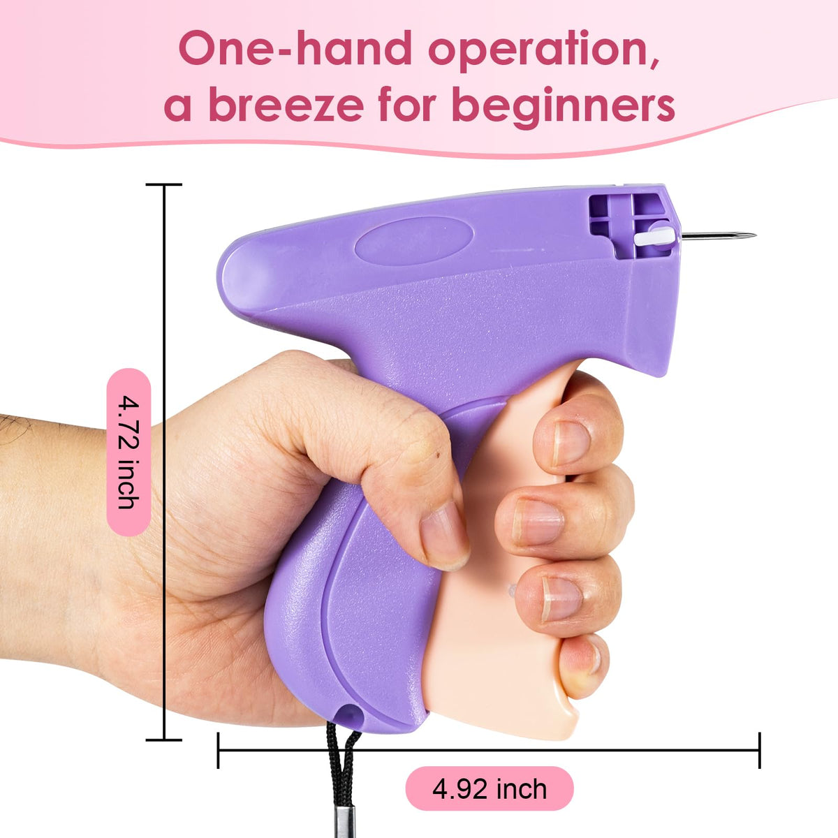 Stitch Gun for Clothes,Retail Tagging Gun for Clothing,Includes 6 Mini Needle,5000 Pcs Micro Fasteners(2500 White &