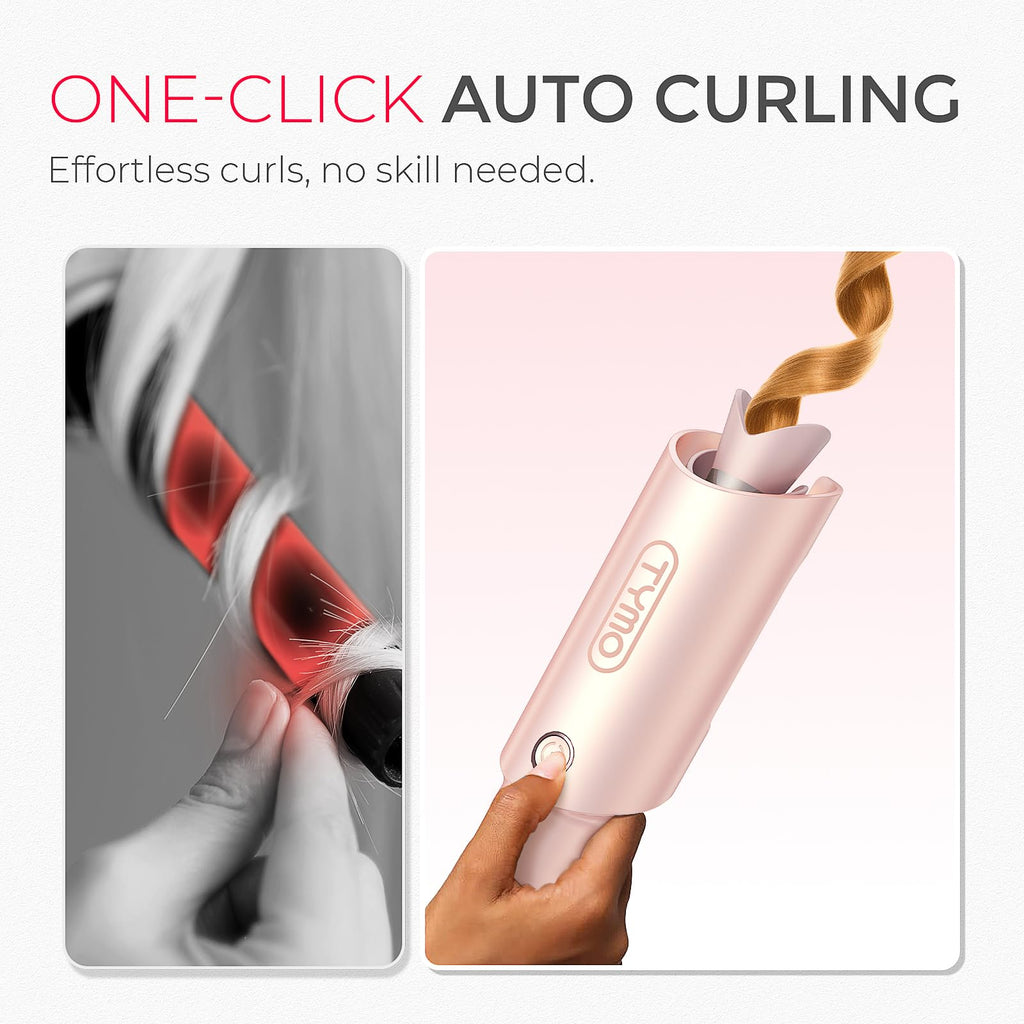 Automatic Rotating Curling Iron, TYMO CURLPRO Beach Waves Hair Curler