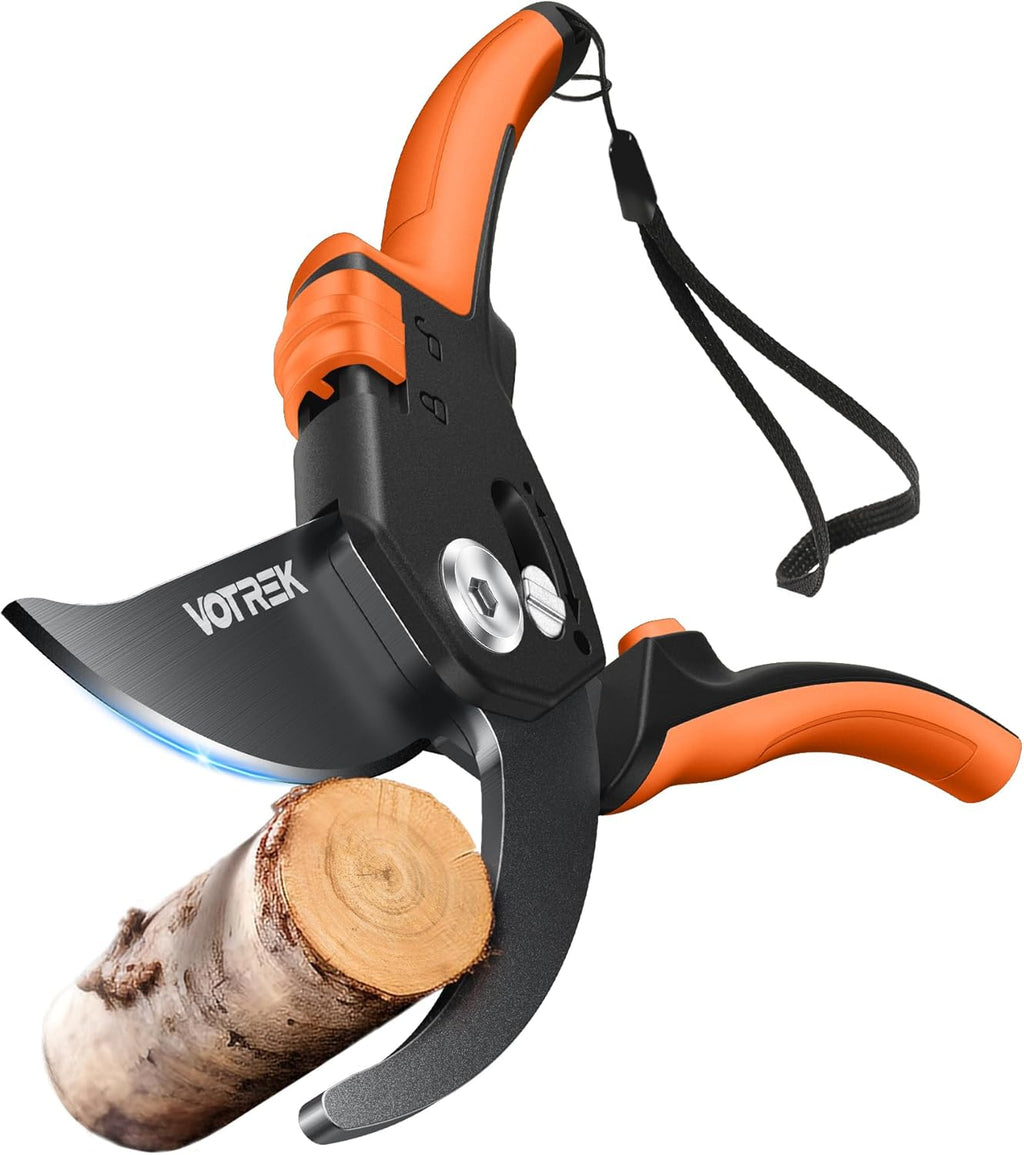 Pruning Shears, [Patented Stepless Handle Opening] - Garden Clippers with Ultra-Sharp SK5 Steel for Weak Hand, Bonsai