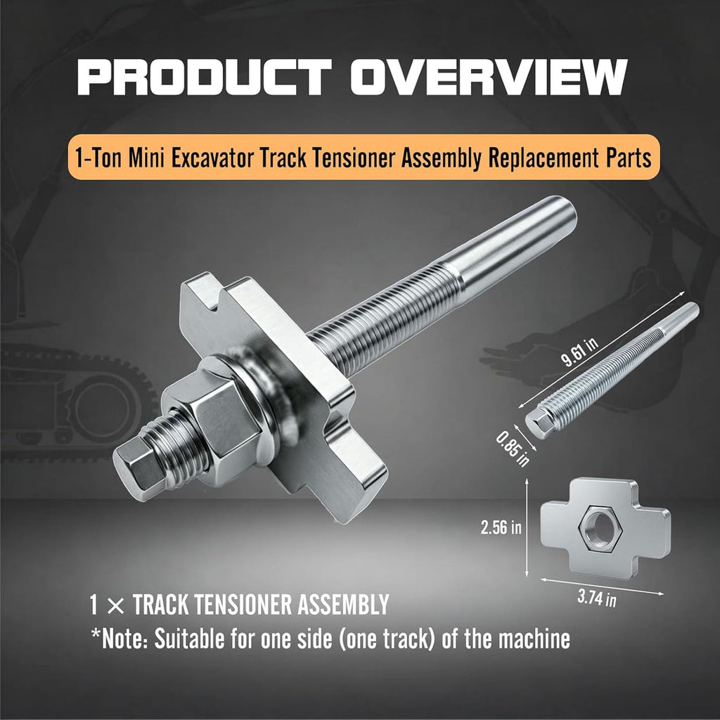 Fafeicy Mini Excavator Track Tensioner Assembly, 1 Ton