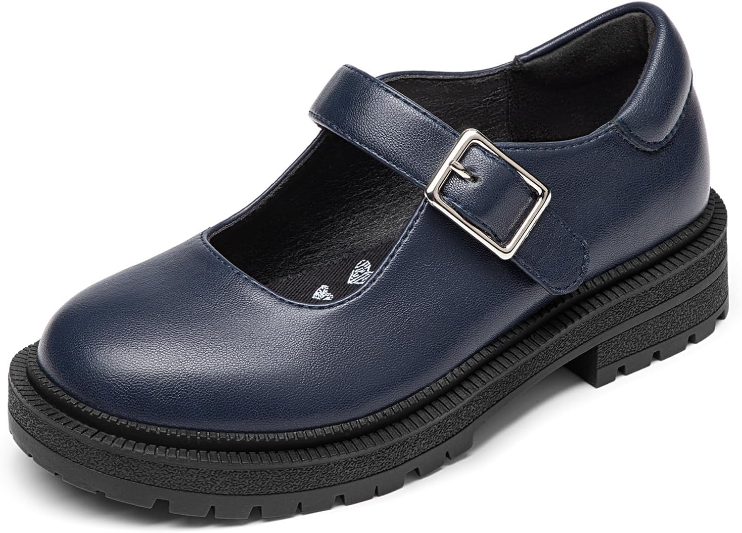 Girls Mary Jane Dress Shoes Kids School Uniform Loafers Chunky Flats | Girls Chunky Platform Flats, Easy