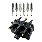 UF633 Ignition Coil &6 Iridium Spark Plug, Replace 56032520AB C1442 UF305