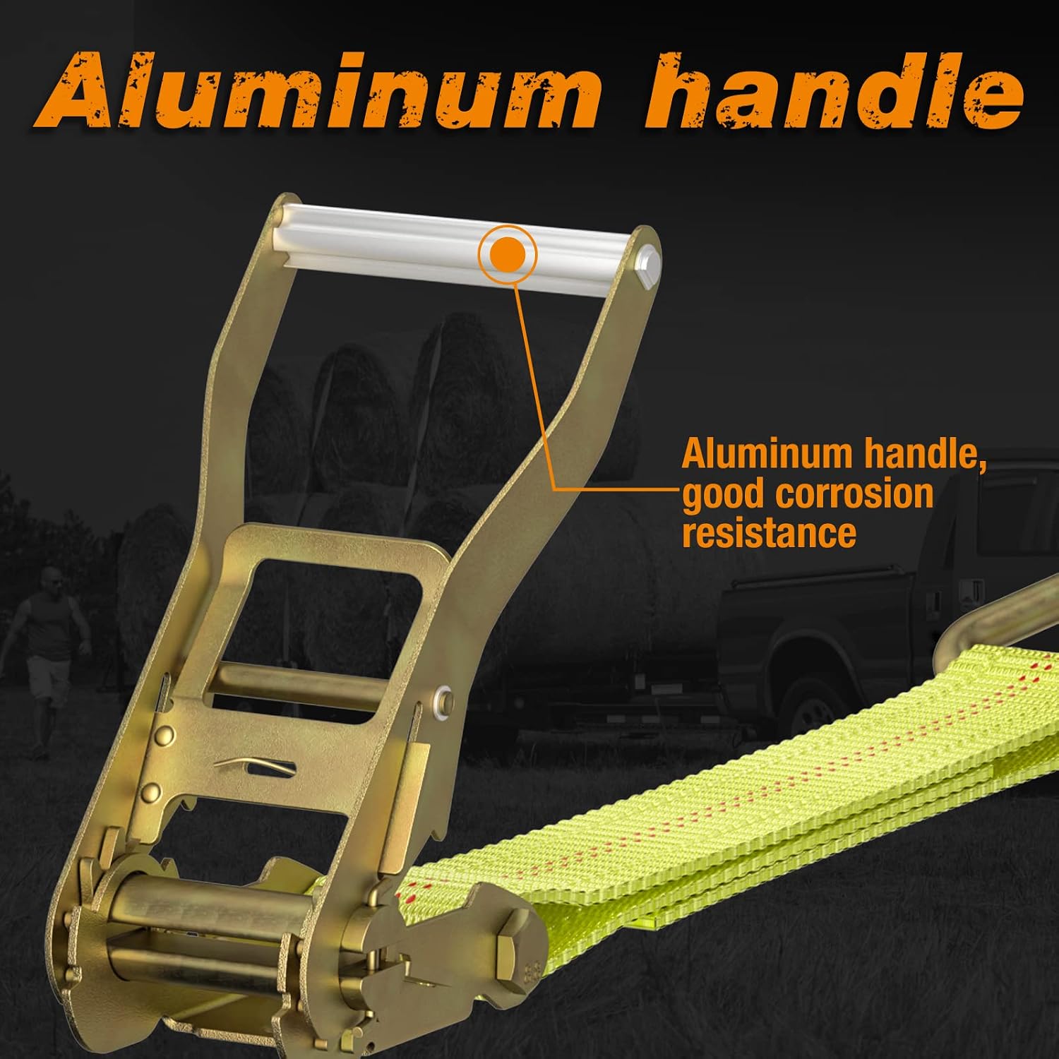 Ratchet Tie Down Straps 4-Pack Heavy Duty 2" x 27' with J Hooks | 10,000lbs Break Strength, Rachet Tie-down Strap for