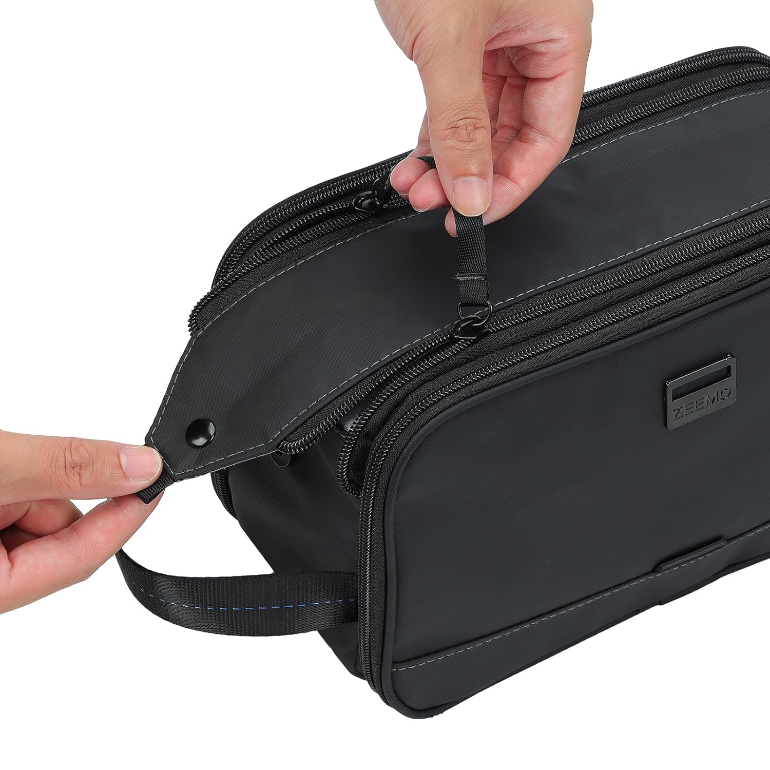 Travel Toiletry Bag for Men, Medium Water-Resistant Double-Sided Full-Open Dopp Kit, Versatile Organizer for Shower